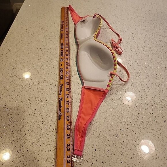 Op Padded Bikini Top XL Pink Push Up Wireless Swimwear - Picture 5 of 5